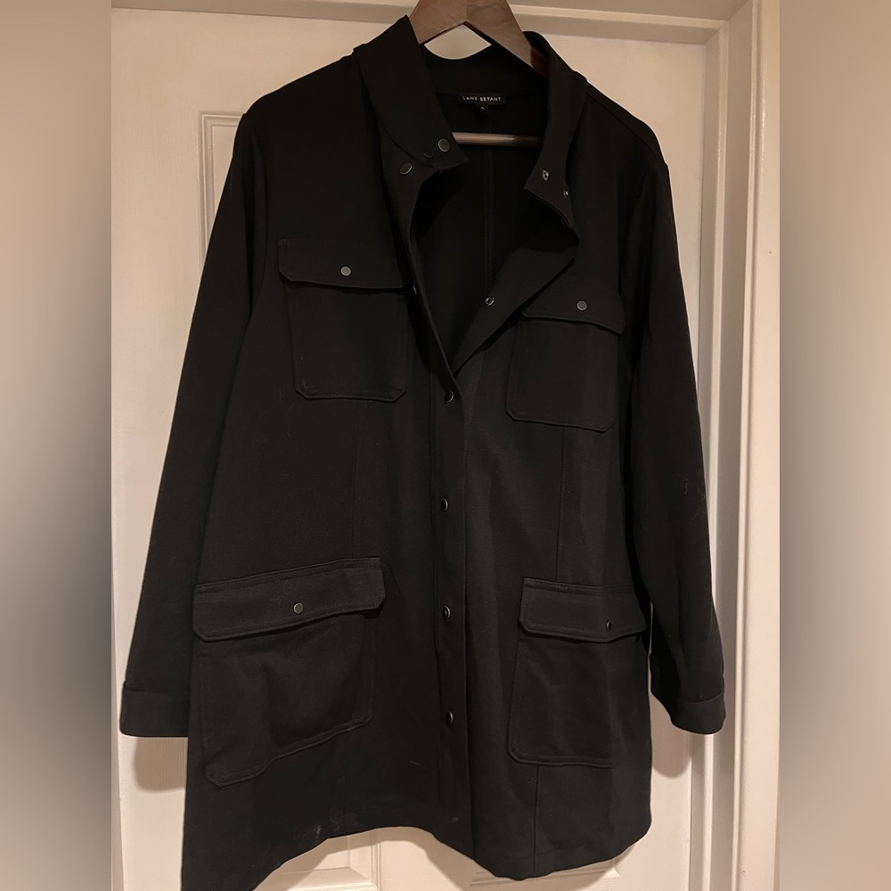 Lane Bryant Black Military Field Jacket